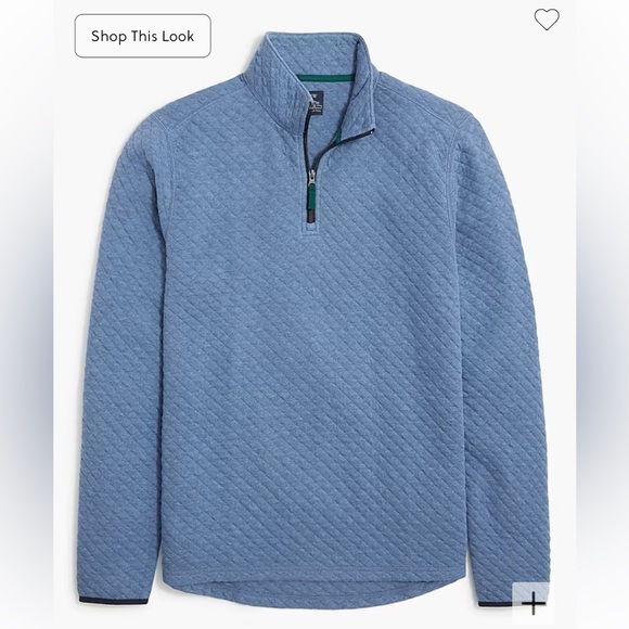 J crew heather surf Quilted half-zip - Picture 3 of 4